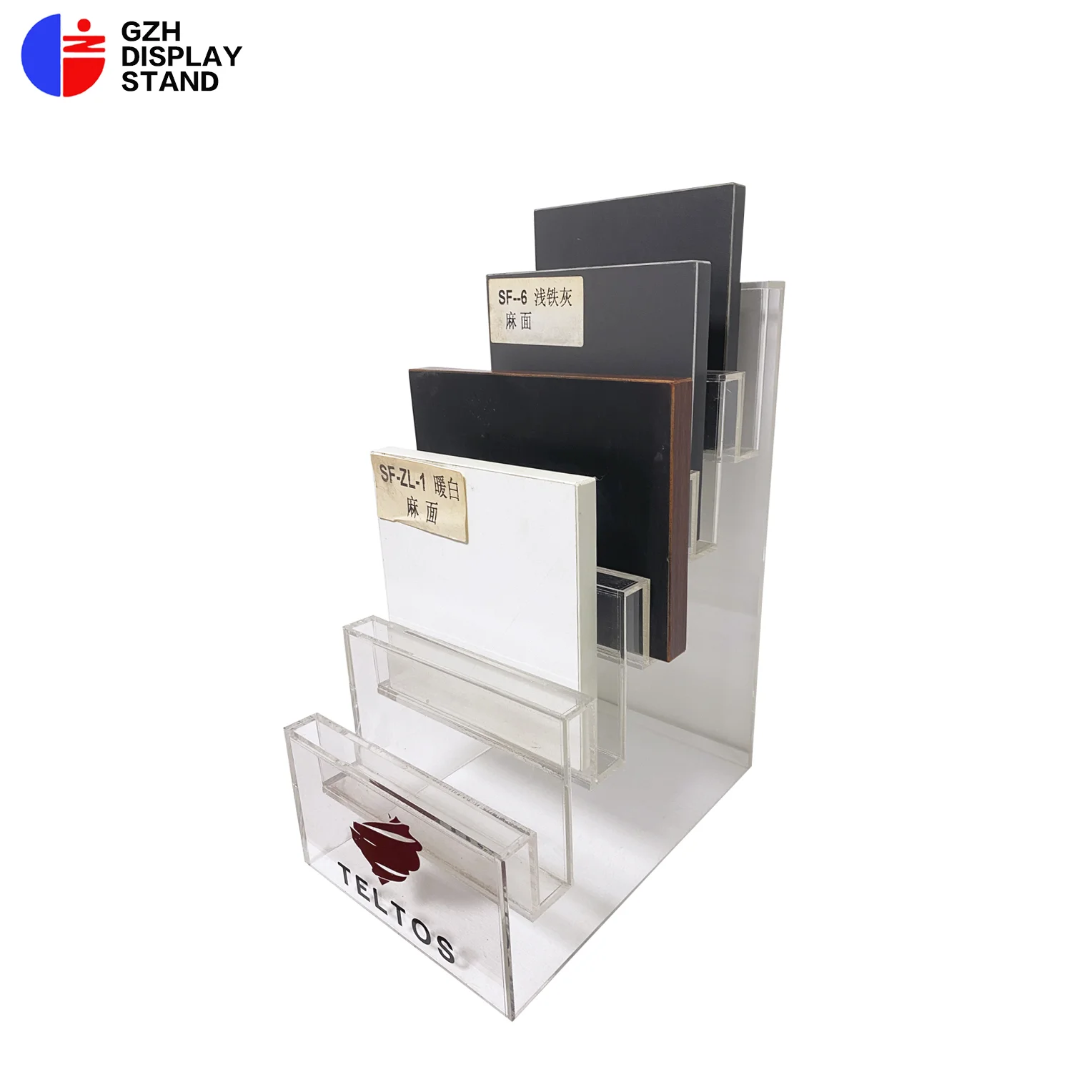 -GZH-2343 Home decoration material color swatch acrylic display stand