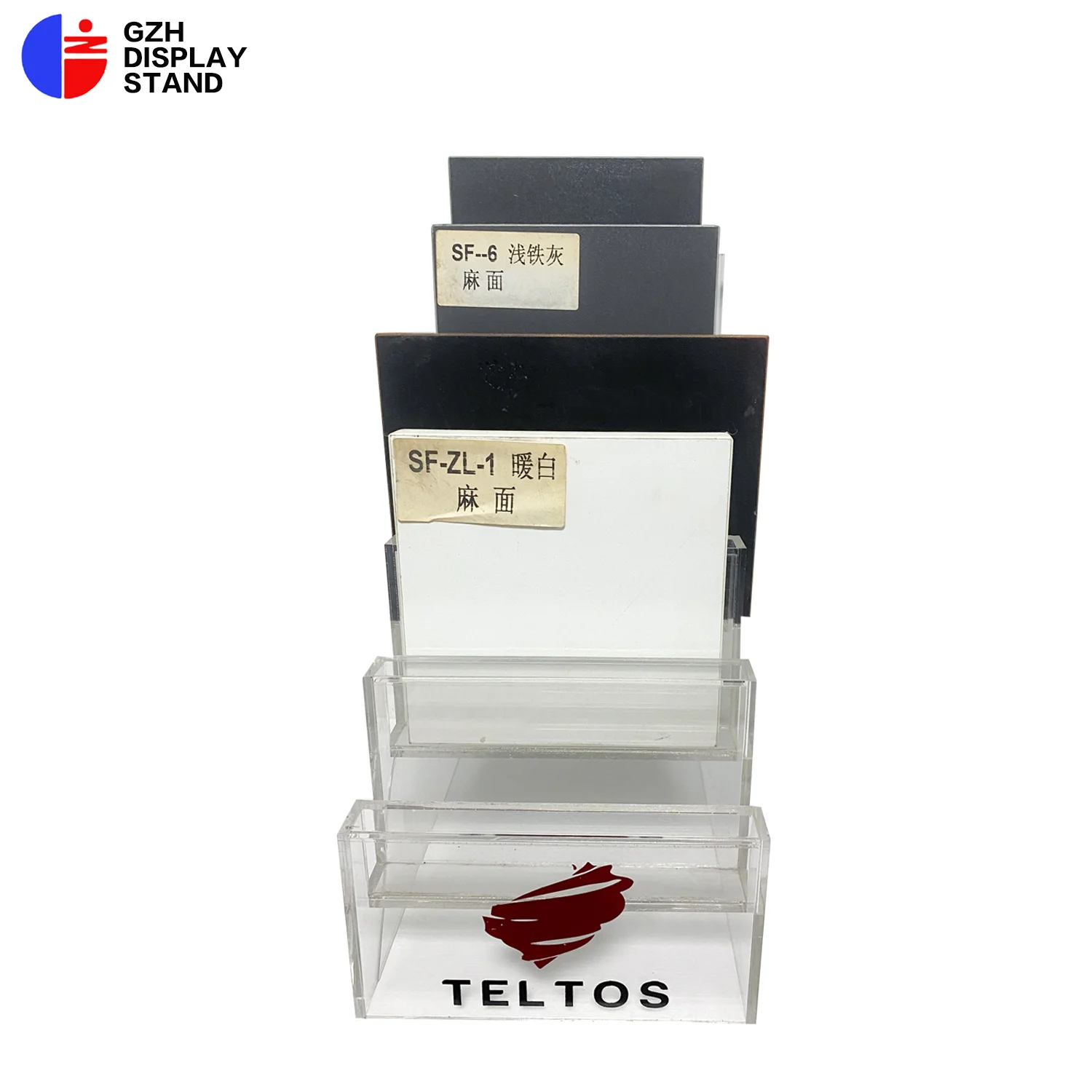-GZH-2343 Home decoration material color swatch acrylic display stand