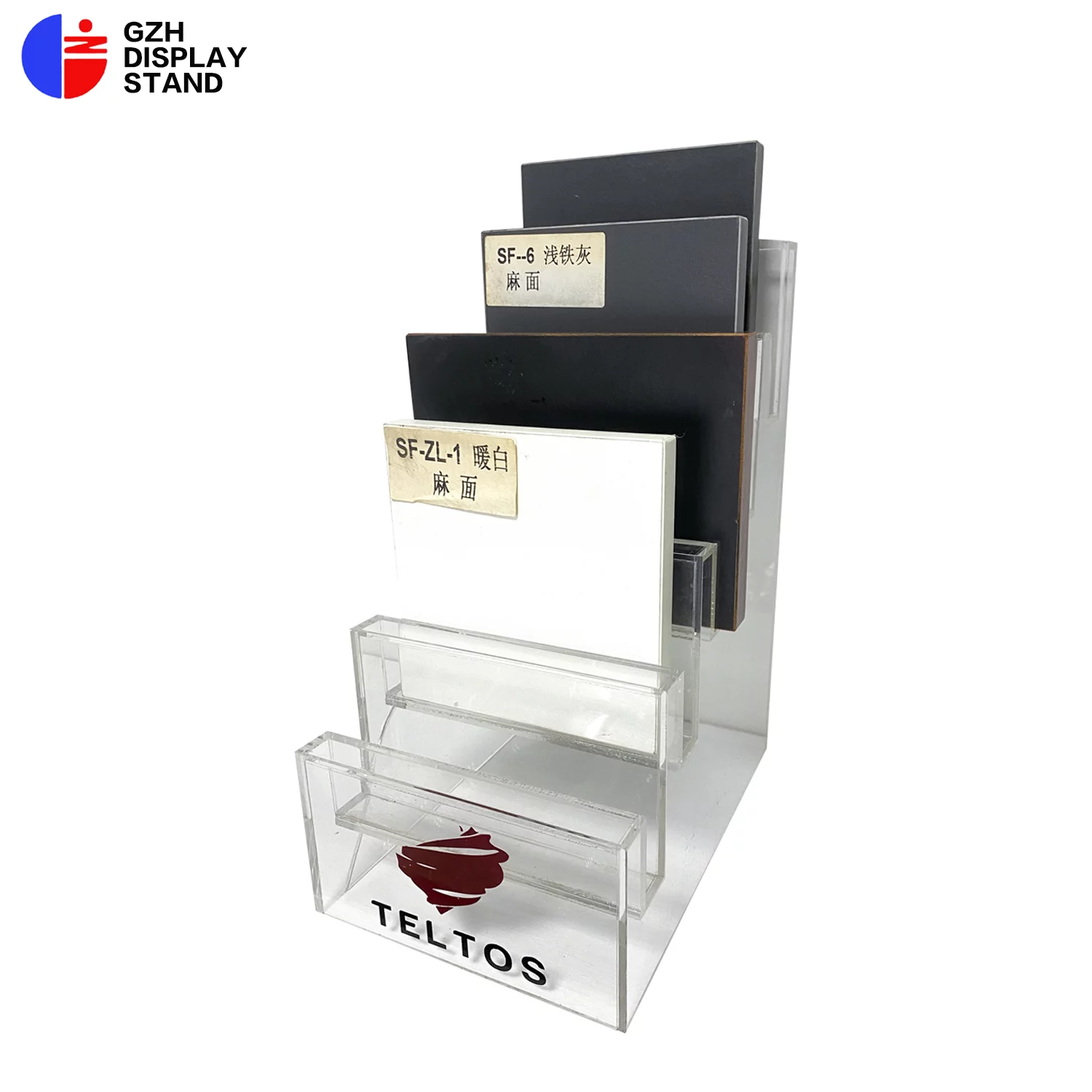 -GZH-2343 Home decoration material color swatch acrylic display stand